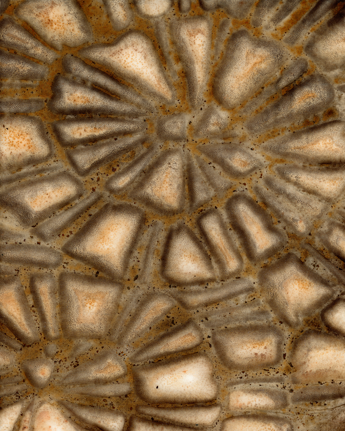 From bare steel to rust print